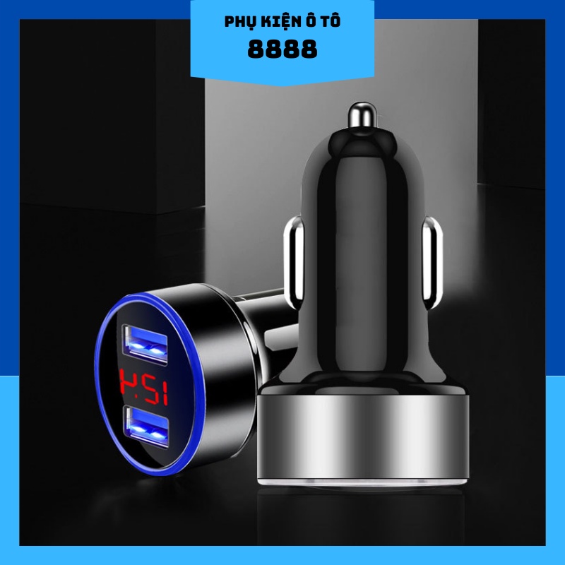 Tẩu Sạc Nhanh USB 8888 Màu Đỏ/ Xám/ Xanh Dương