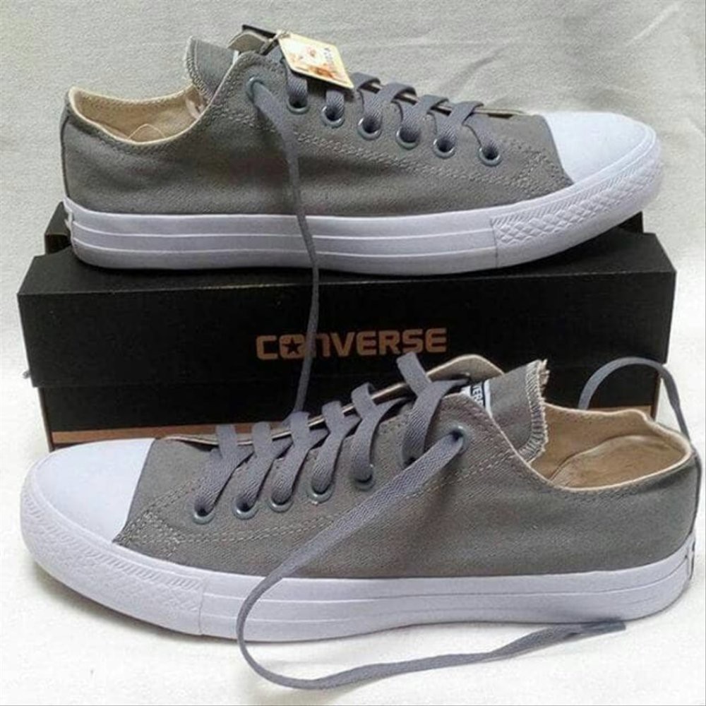 Giày Thể Thao Converse Chuck Taylor 2 Vải Canvas Màu Xám Thời Trang Trẻ Trung Cho Nữ