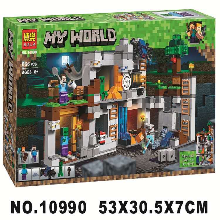 Bộ Đồ Chơi Lắp ghép Mô hình ông Trình Khai Thác Mạo Hiểm (Có Sẵn) My World Bela 10990