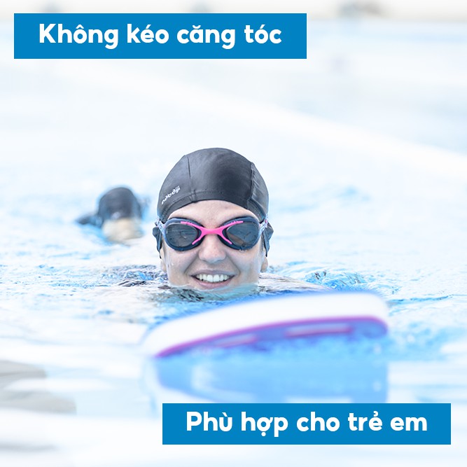 Mũ Bơi Vải NABAIJI Không Chống Thấm Nước - Đen