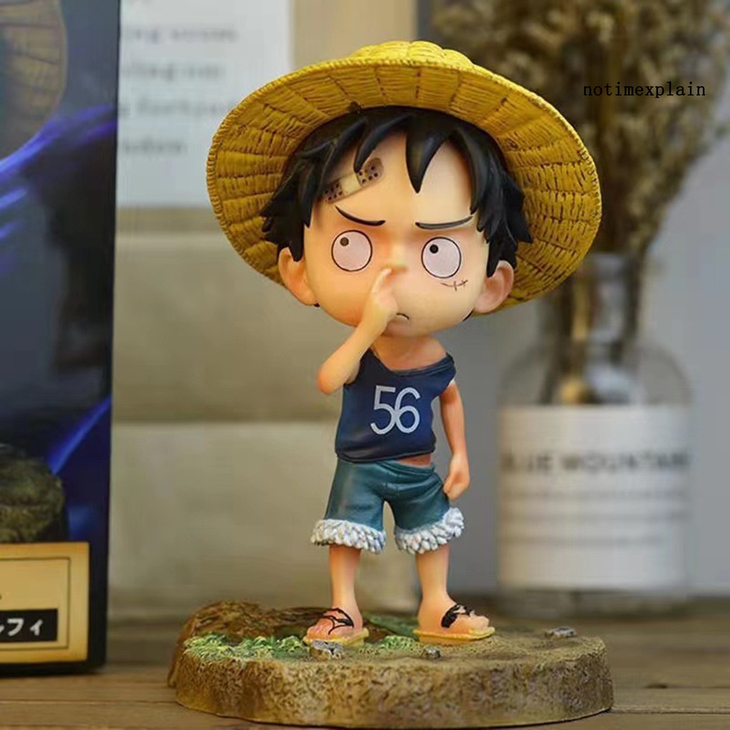 NTP Figure Model Anime One Piece Childhood Luffy Action Cartoon PVC Simulation Miniature Model Toy for Children