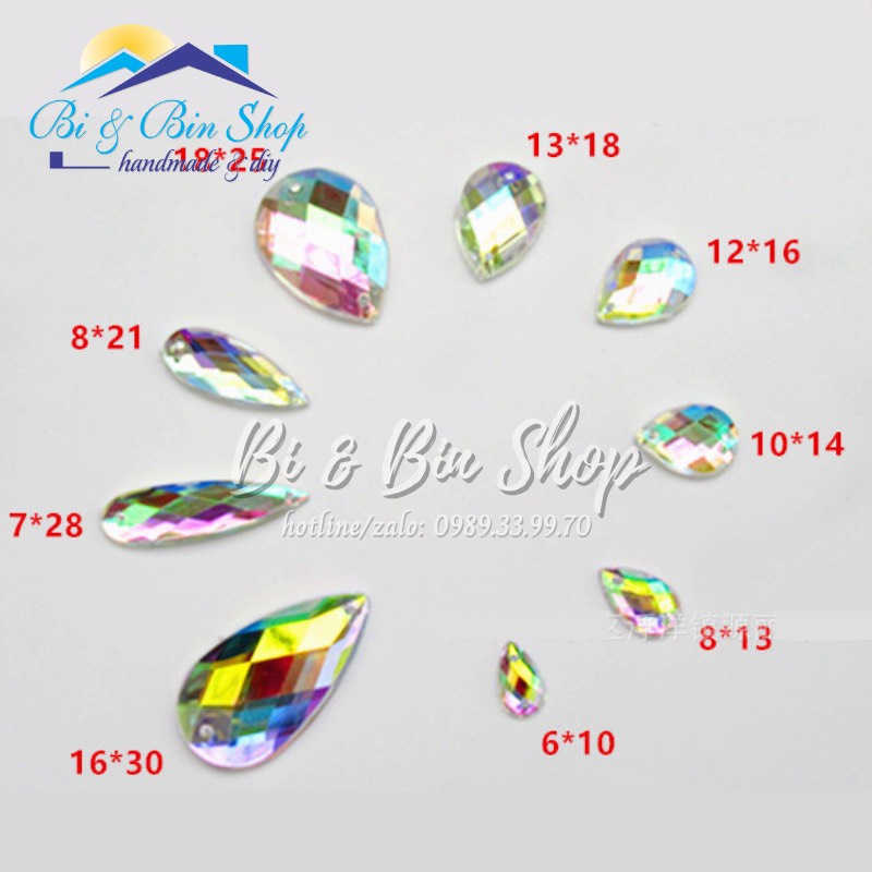 Hạt Đá Kết Giọt Nước Ánh Cừ AB