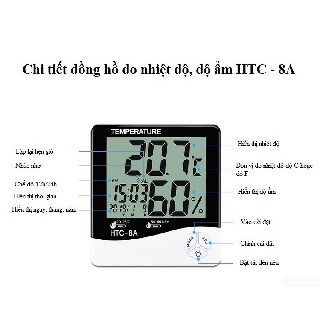 Đồng hồ đo nhiệt độ, độ ẩm model HTC-8A
