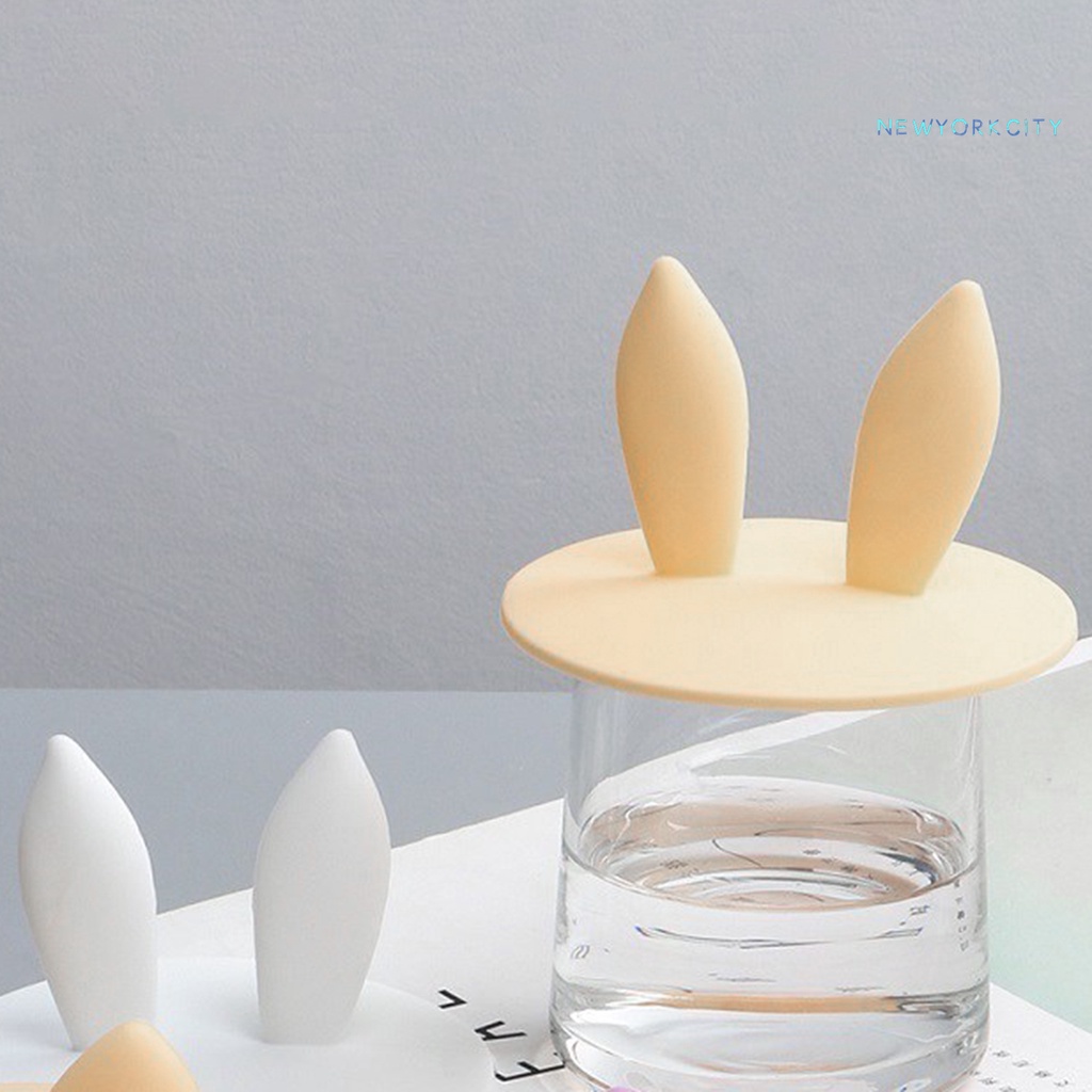 Ly Uống Nước Có Nắp Đậy Hình Tai Thỏ Màu Sắc Tươi Sáng Dễ Thương