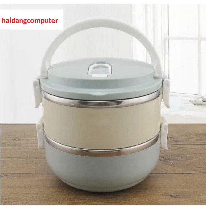 Hộp Cơm 2 Tầng lõi Inox 304 Giữ Nhiệt Tốt Khóa Cài Chắc Chắn