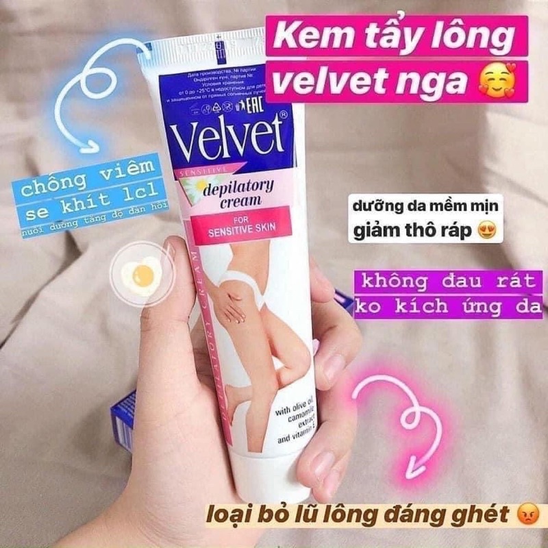 Kem Tẩy Lông Velvet Nga