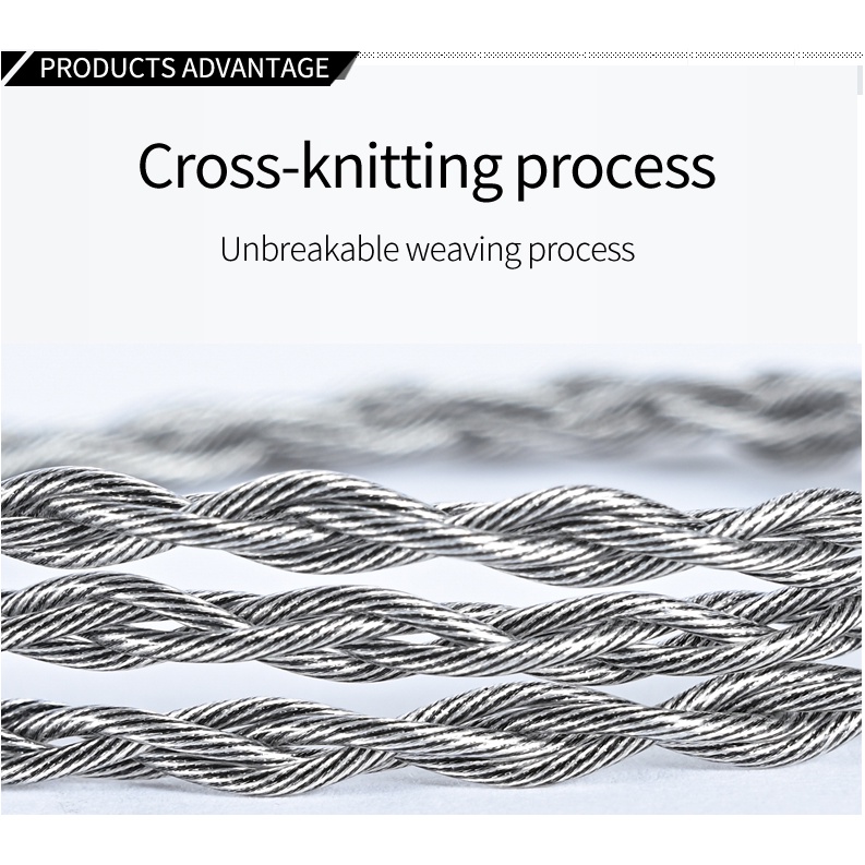 Dây Cáp Tai Nghe 4 Lõi Đồng Mạ Bạc Graphene