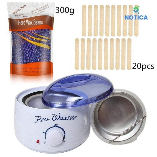 COMBO NỒI SÁP WAX LÔNG PRO WAX 100+100g SÁP + que gạt