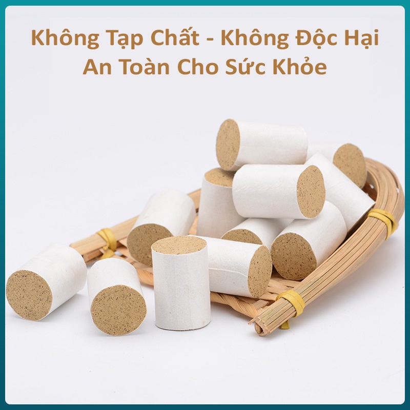 Hộp 54 Viên Ngải Cứu Đông Y - Nhang Điếu Ngải Cứu Xông Hơ Massage (Cháy Lâu, Làm Ấm Nóng, Giảm Đau, Giác Hơi, Mát Xa,..)