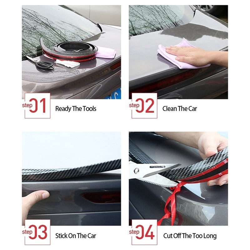 Phổ Spoiler 1.5M Styles xe 5D Carbon Spoilers DIY Refit Spoiler for Audi BMW Toyota Honda KIA Hyundai Opel Tất cả các xe