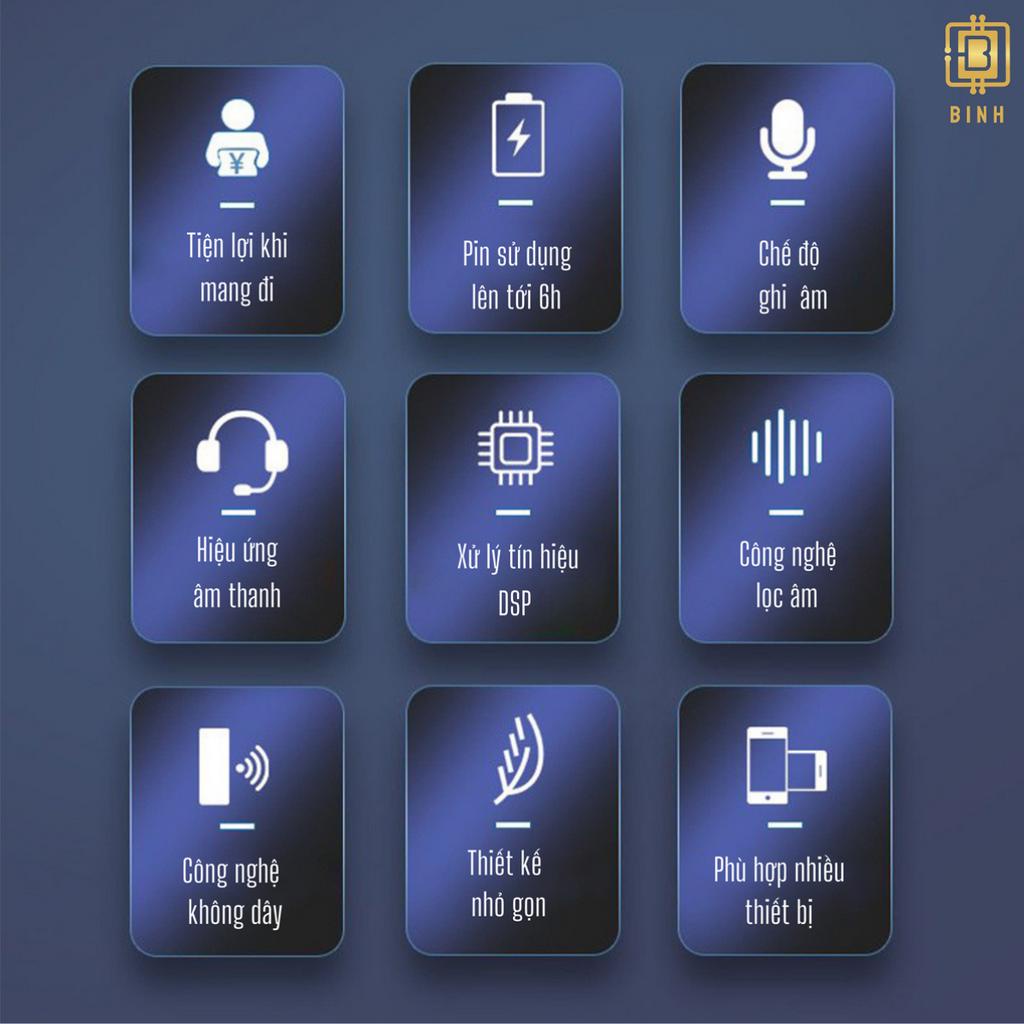 Mic Thu Âm Micro Không Dây Cài Áo Điện Thoại_SI8