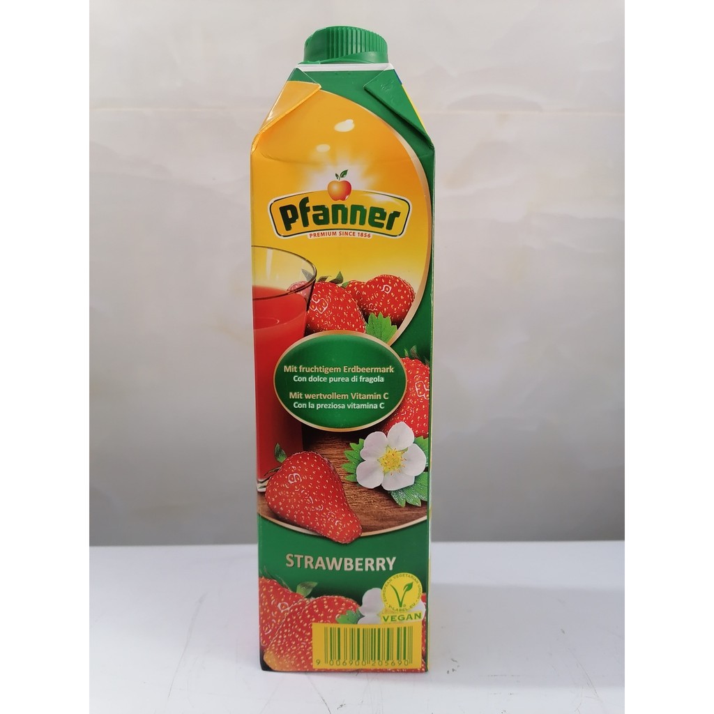 [1 Lít – Dâu tây] Nước ép trái cây [Austria] PFANNER Strawberry Juice (nvt-hk)