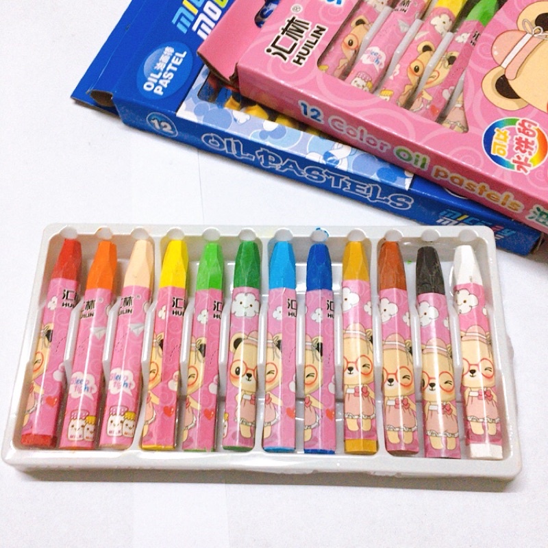 Bút sáp dầu, Bút sáp màu ,cho bé 12 màu