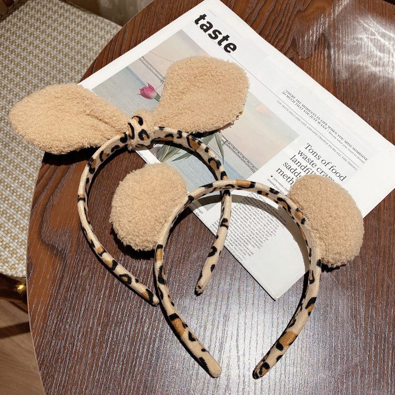 Băng Đô Tai Gấu Họa Tiết Da Báo Dễ Thương Dành Cho Trẻ Em