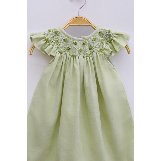 Váy đầm Smock cánh tiền cho bé gái nhiều màu, chất liệu đũn thun hoa thêu tay mát mẻ, thoáng khí Caibaby_store