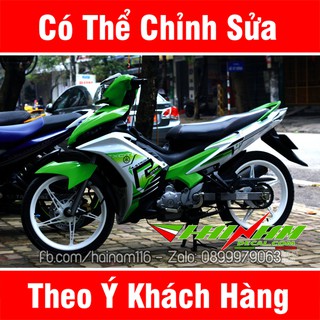 Tem Trùm Exciter 135 Trắng Xanh