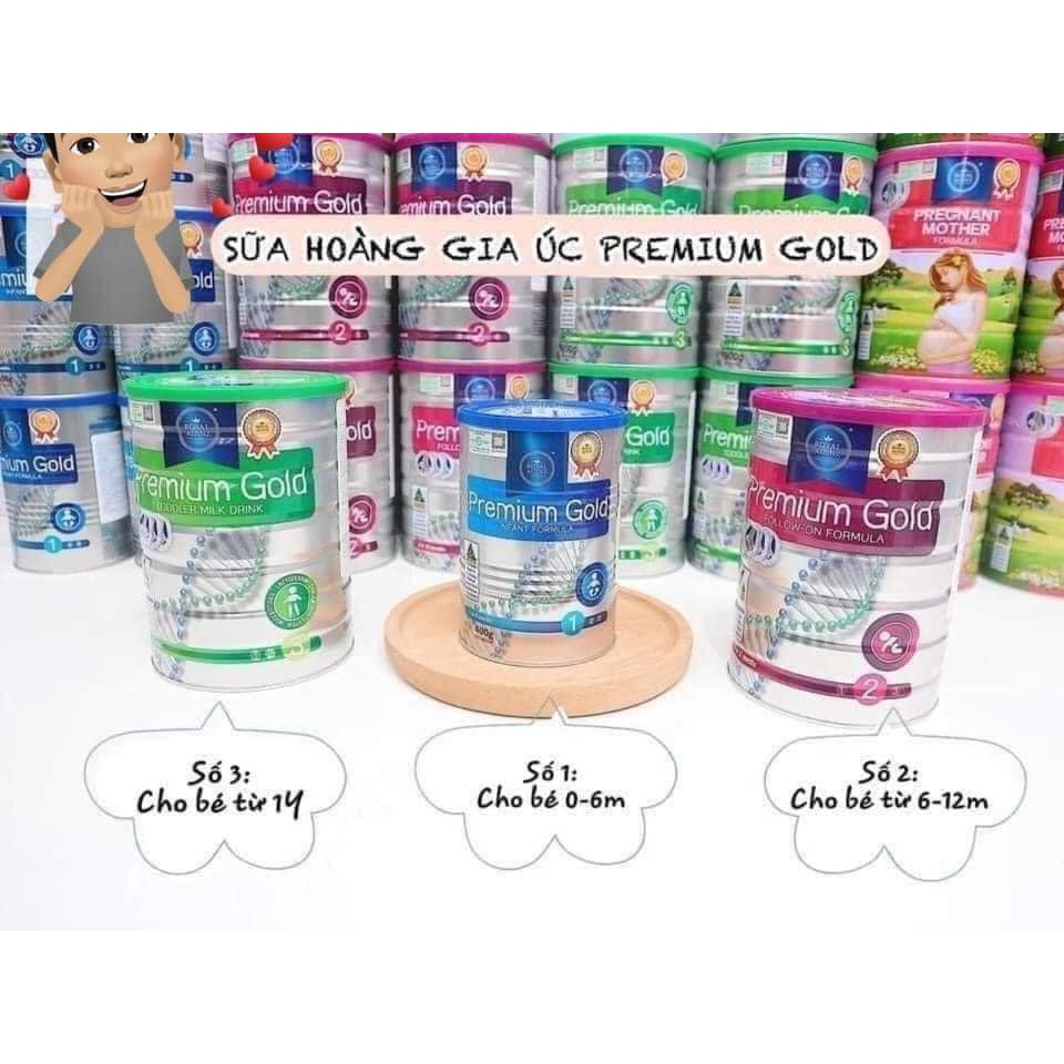 Sữa Hoàng Gia úc Premium Gold Đủ Số 1-2-3 900g [Date MỚI