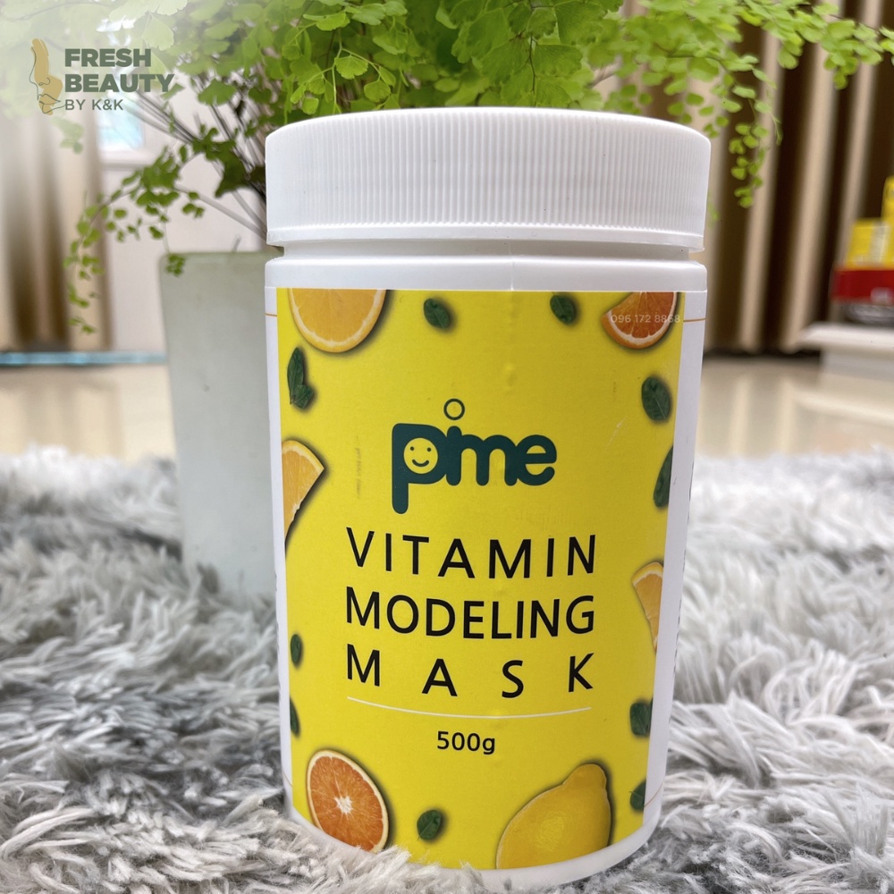 Mặt nạ Pime Vitamin Modeling Mask hỗ trợ trắng da, giảm nám, mờ thâm, sắc tố da, giảm dầu thừa, hạn chế mụn