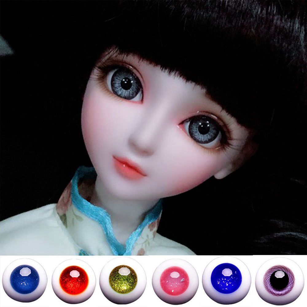 Mắt Thủy Tinh Hình Thú Cho Búp Bê BJD 8mm/10mm Màu Xanh Dương/Đen Chất Lượng Cao