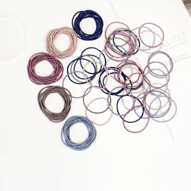 Set 2 dây buộc tóc trơn siêu xinh