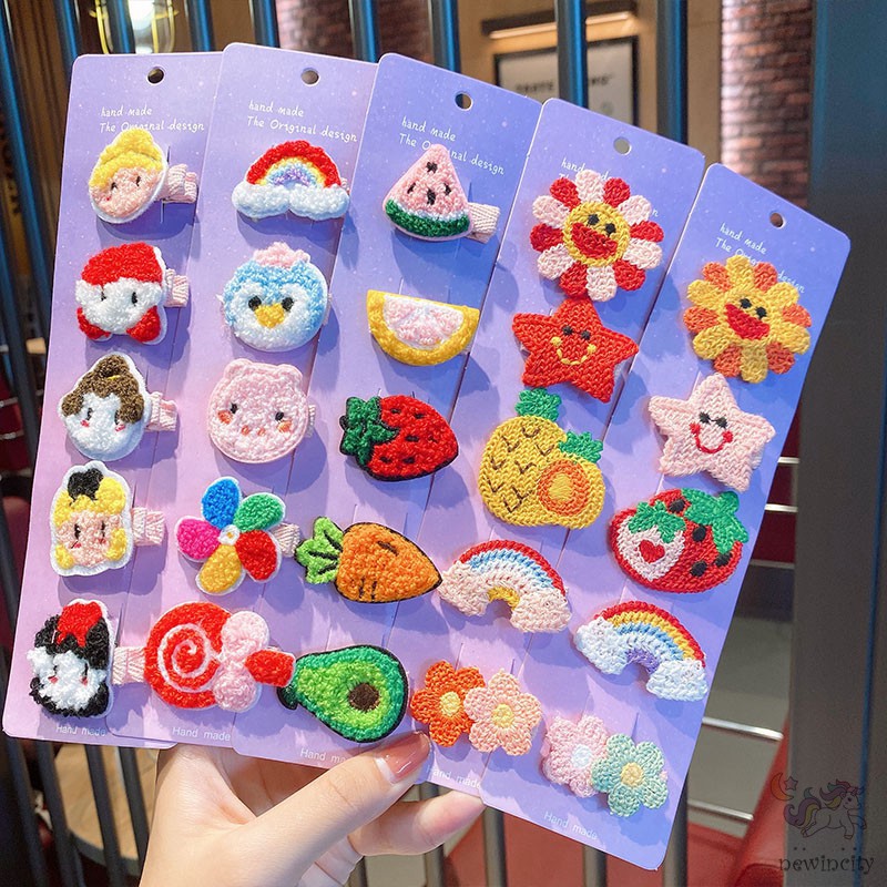 Bộ kẹp tóc họa tiết trái cây phong cách Hàn Quốc xinh xắn