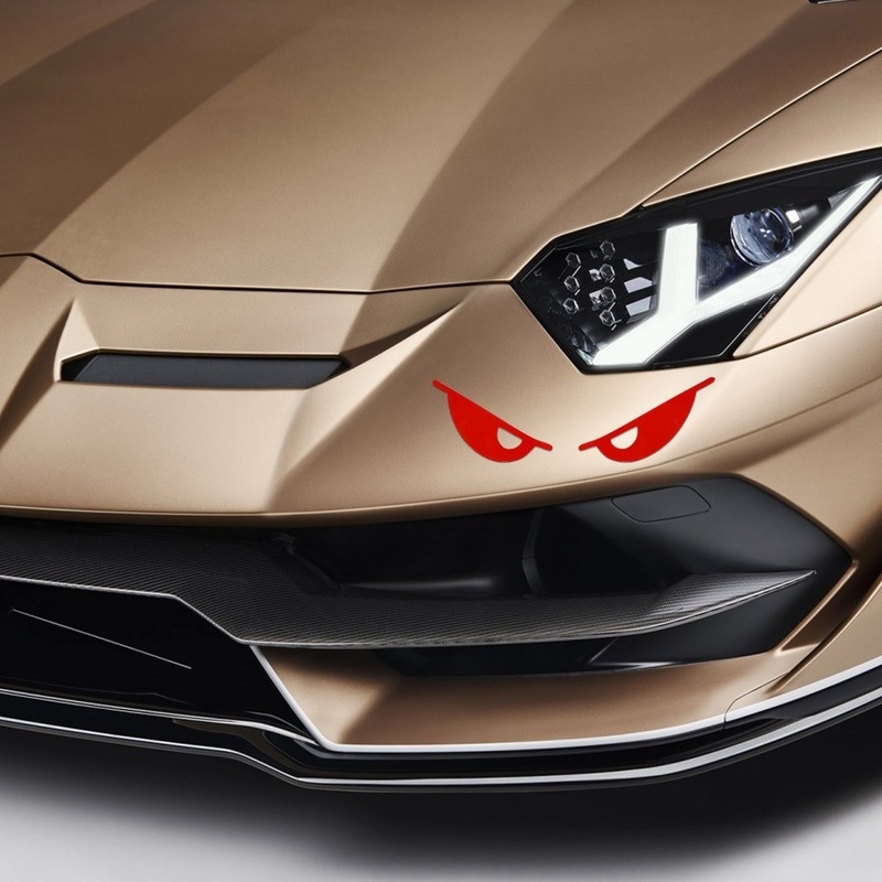 Miếng Dán Hình Đôi Mắt Hoạt Hình Sáng Tạo Trang Trí Xe Hơi DIY