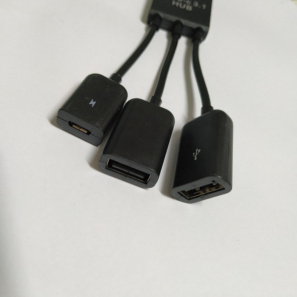 Bộ chuyển đổi dữ liệu 3 trong 1 chuyển từ cổng USB type C sang lỗ cắm OTG tiện dụng