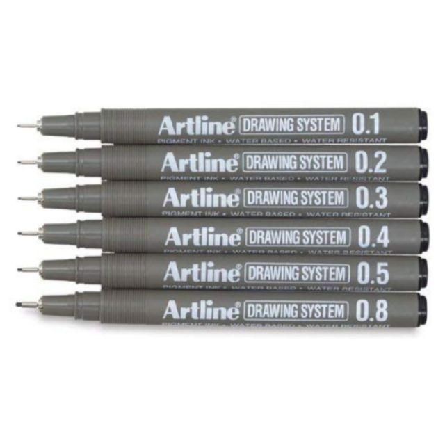 Bút vẽ kĩ thuật Artline Drawing System EK-232 kích thước 0.05mm - 0.8mm