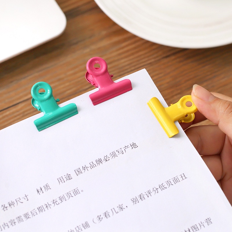 Kẹp Giấy Kim Loại Màu Sắc Ngọt Ngào Kích Thước 3cm