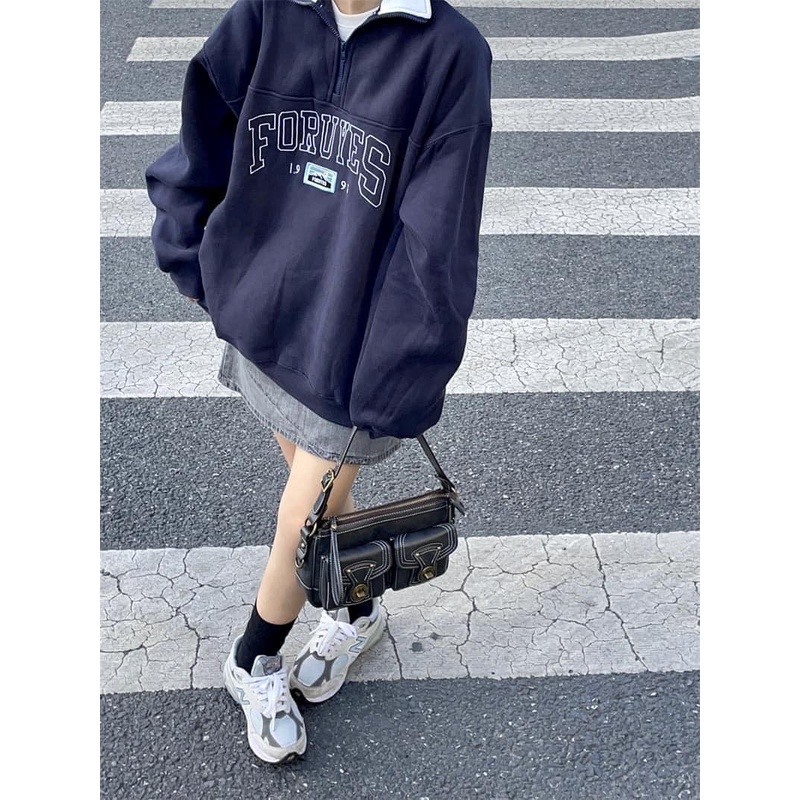 Áo Khoác Bomber phối tay da, thân áo chất dạ hàng cao cấp form unsiex dáng rộng | BigBuy360 - bigbuy360.vn