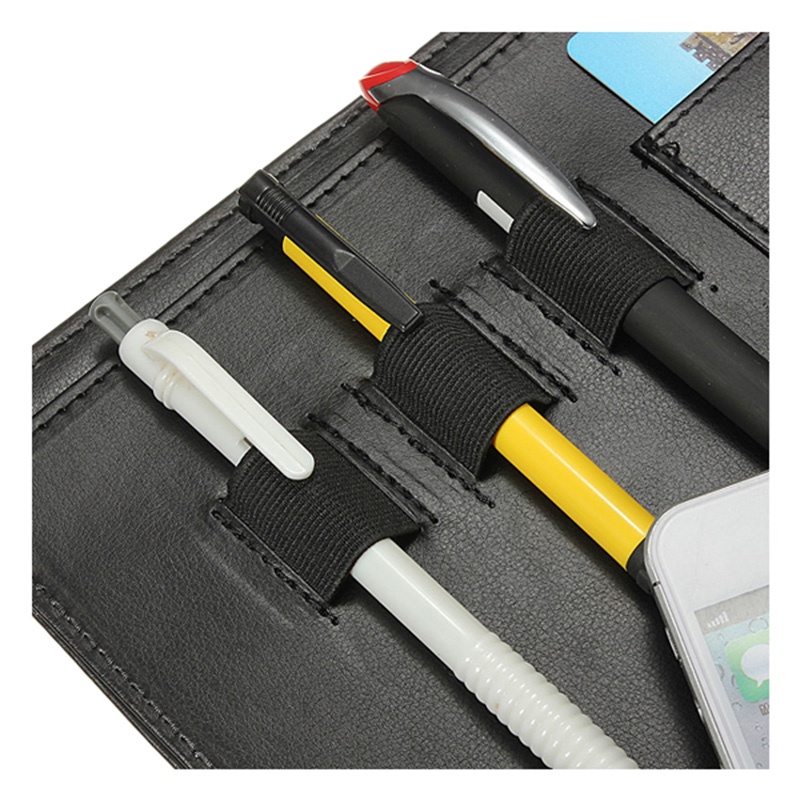 Black A4 Executive Conference Folder Portfolio PU Leather Document Organiser