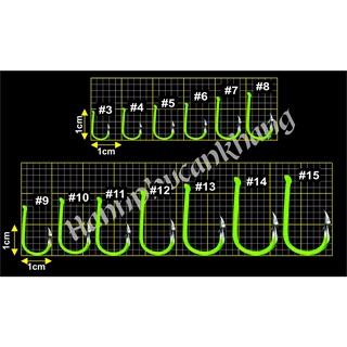 Hộp 50 Lưỡi Câu Neon (Mã PQ)