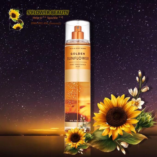 Xịt Thơm Toàn Thân Bath & Body Works - Golden Sunflower