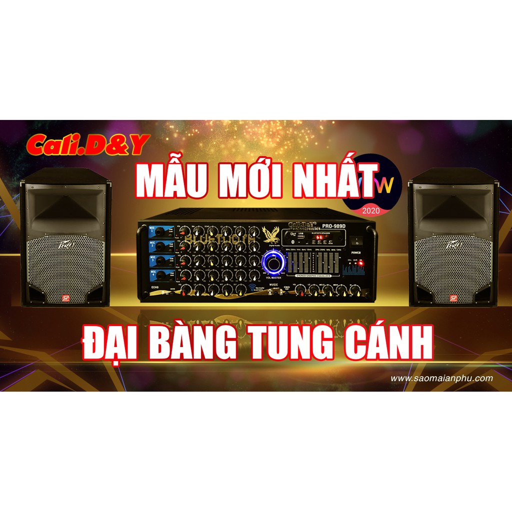 Amply 12 sò lớn Japan, Ampli Bluetooth Sân Khấu Hội Thảo Karaoke Gia Đình Cali.D&Y PRO-989D CỰC HAY