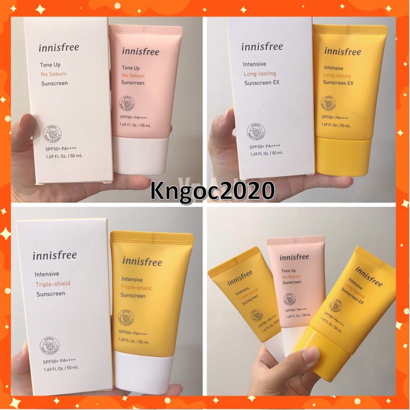 Kem chống nắng lâu trôi làm sáng da innisfree Intensive Triple Care Sunscreen SPF50+