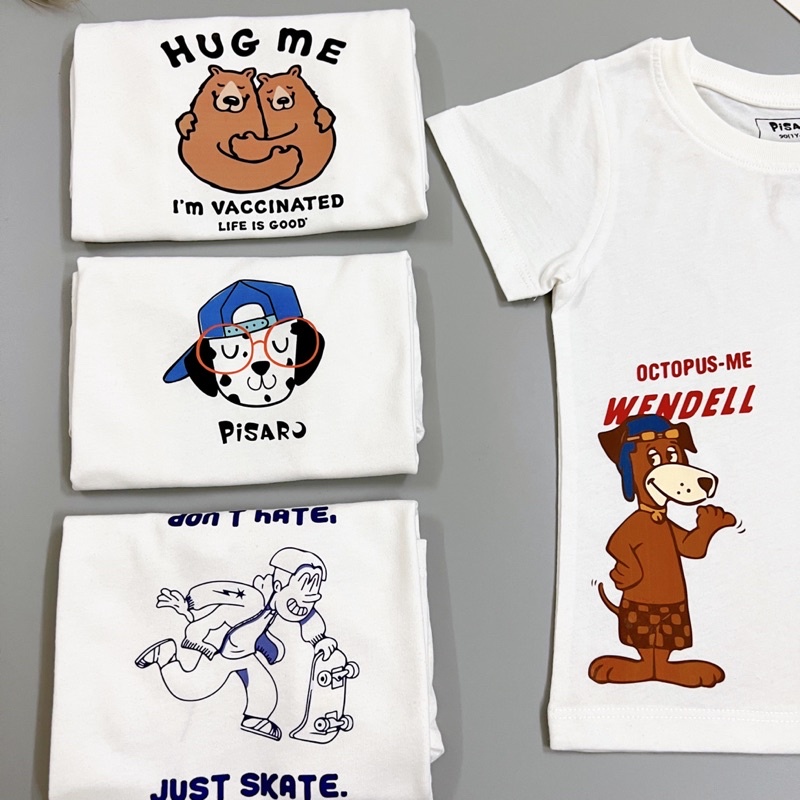 Áo thun cotton trẻ em 1 tuổi đến 8 tuổi, áo phông hè ngắn tay cao cấp Pisaro Kids