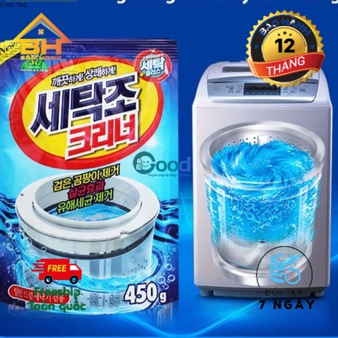 [FREESHIP] SET 2 Bột tẩy lồng , vệ sinh máy giặt Sandokkaebi Hàn Quốc loại XỊN