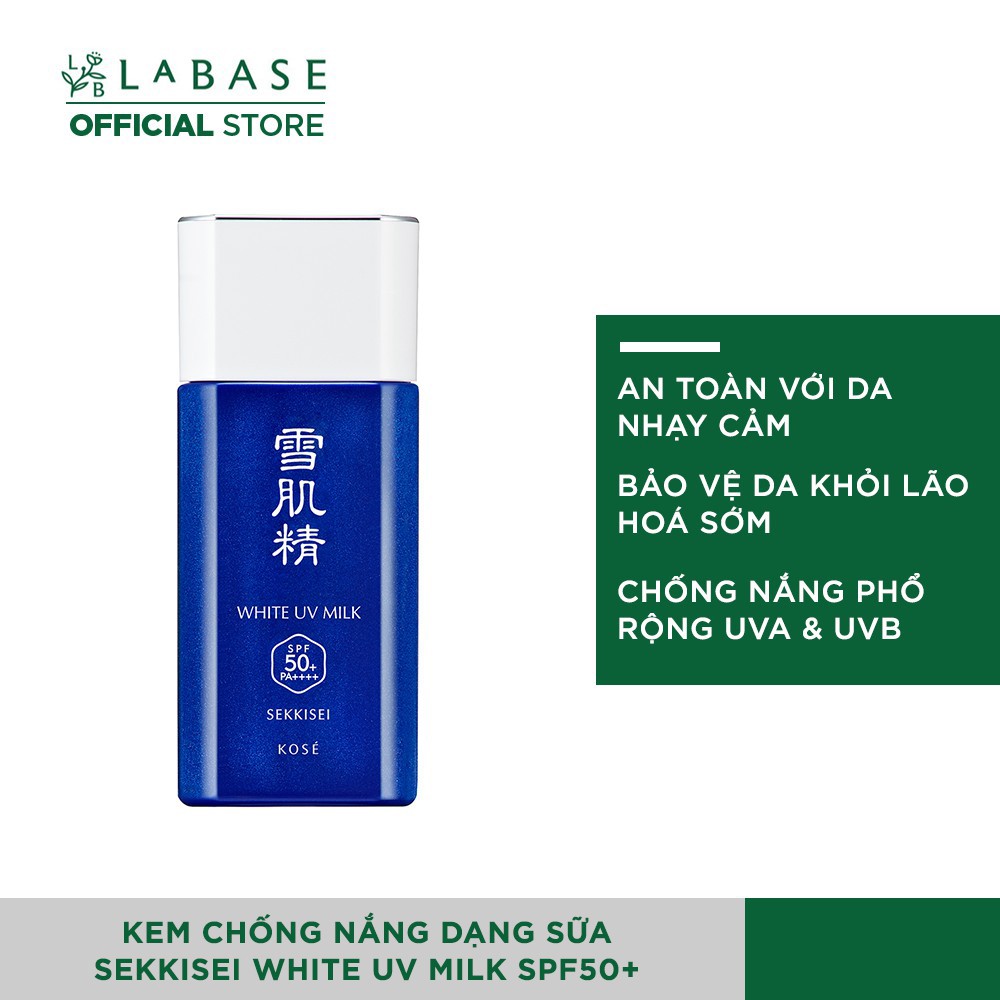 CHỐNG NẮNG DẠNG SỮA KOSE SEKKISEI WHITE UV MILK SPF50+ 56ml | BigBuy360 - bigbuy360.vn