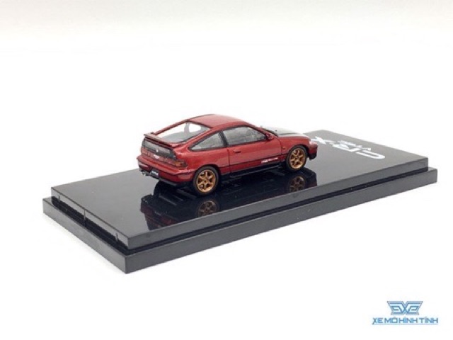 Xe Mô Hình Honda CR-X Sir (EF8) Customized Version Carbon Bonnet 1:64 Hobby ( Đỏ , Mâm Vàng )