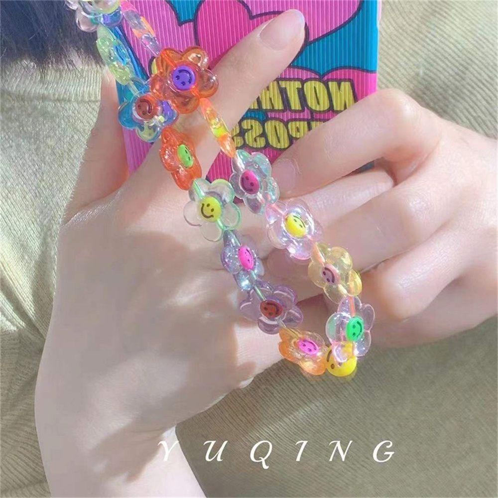 Móc Điện Thoại Xỏ Hạt Hình Mặt Cười Tinh Tế Cho Nữ