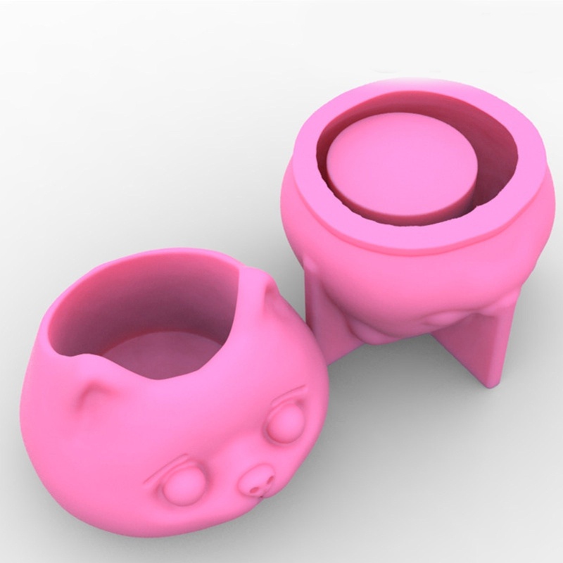Khuôn Silicone Làm Chậu Cây Mọng Nước Hình Chú Chó DIY