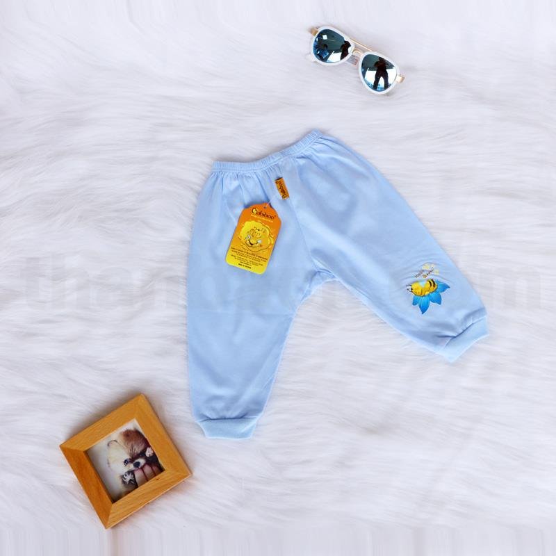 Quần dài bo mặc bỉm Babiboo in 0-18th đủ màu BB35
