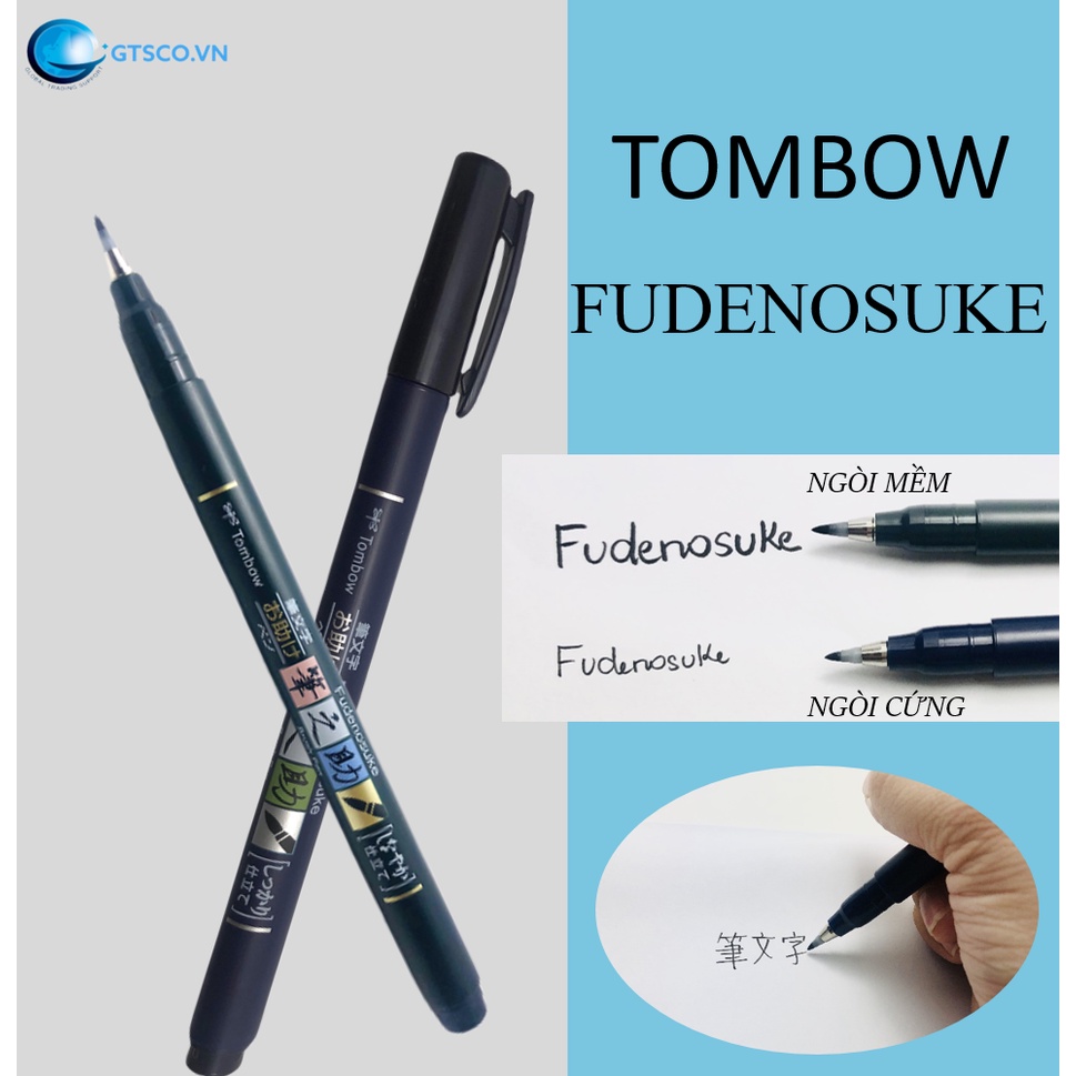 Bút TOMBOW FUDENOSUKE chuyên viết Hán Tự, Calligraphy, Brush Lettering