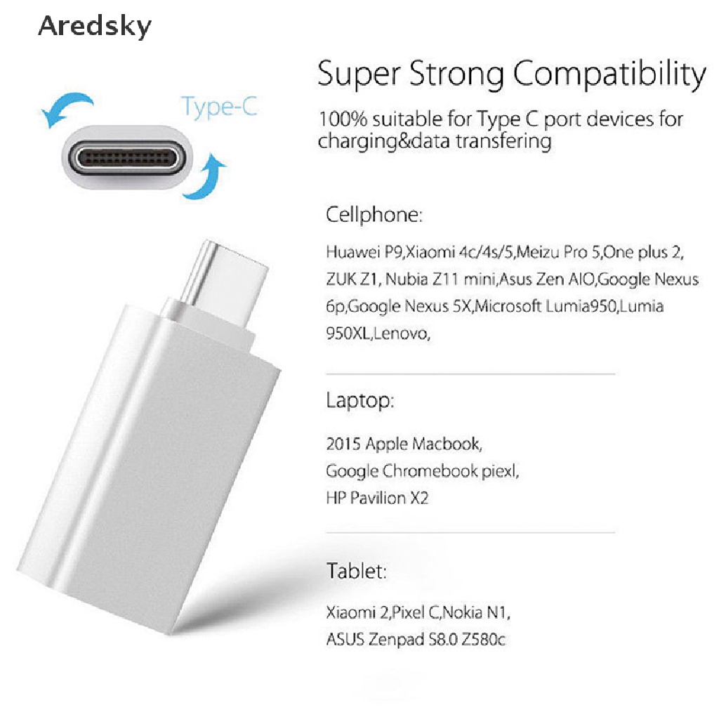 Đầu Chuyển Đổi OTG USB C 3.1 Type C Sang USB-A 3.0 Cho Mac Nexus 5X 6P