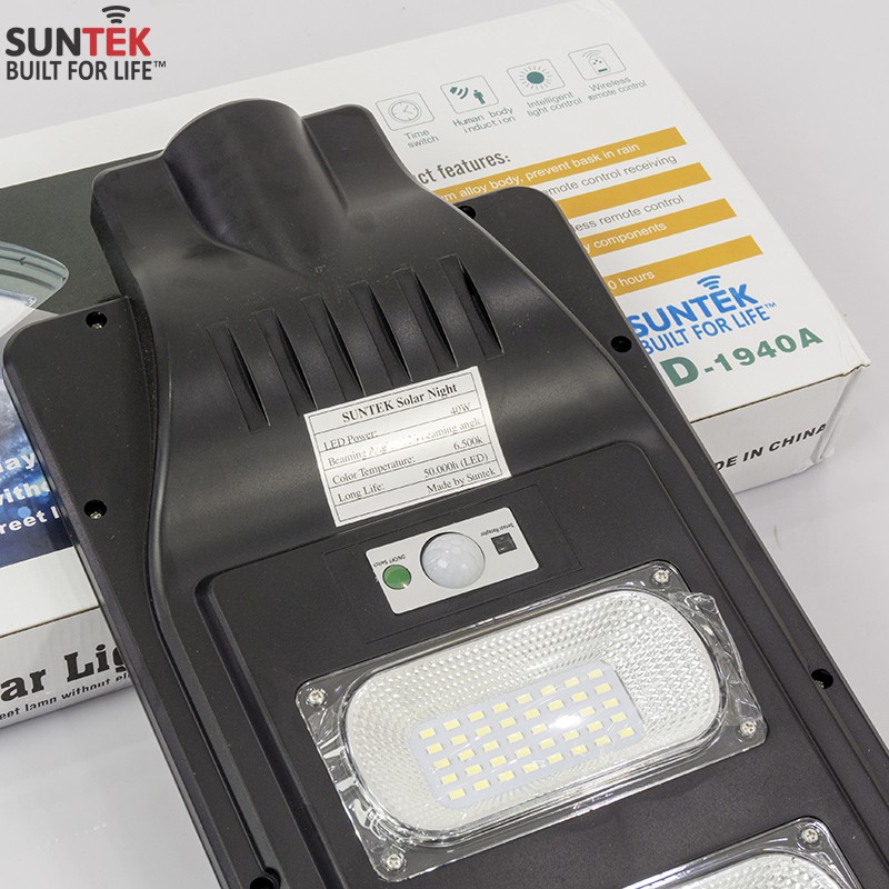 Đèn Đường Năng Lượng Mặt Trời Liền Thể SUNTEK LED Solar Light JD-1940A 40W - Hàng Chính Hãng - Bảo hành 3 năm 1 đổi 1