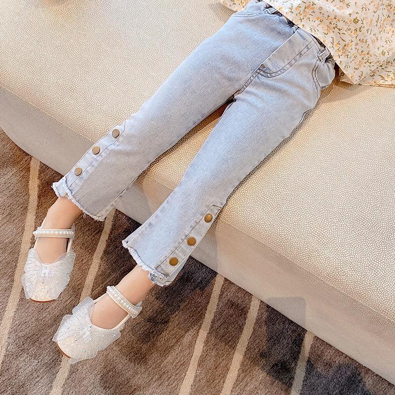 Quần Jeans Ống Loe Thời Trang Mùa Hè Dành Cho Nữ