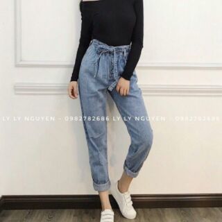 QUẦN BAGGY CỘT NƠ CÁ TÍNH
