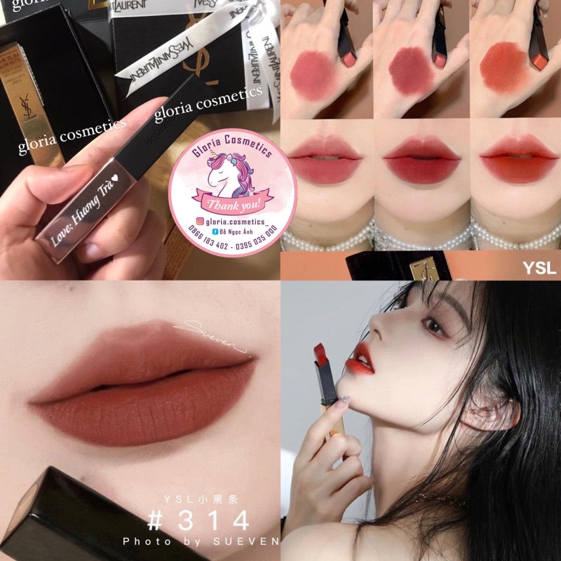 Son YSL Khắc Tên , FULL Túi Hộp,Son YSL Slim 301,302,303,304,305,306,307,308,309,313,314,315,312