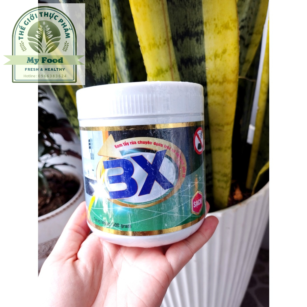 HCM Combo 2 hộp Kem tẩy gạch Men 3X, chà sàn nhà vệ sinh ố vàng siêu sạch hộp 500gr/ MYFOOD