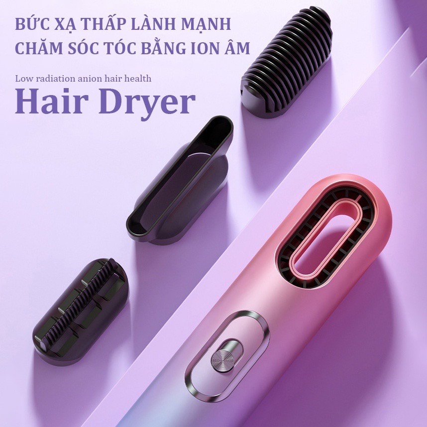 Máy sấy tóc tạo kiểu 3 in 1 thông minh, sấy tóc nuôi dưỡng tóc chuẩn salon công suất lớn tặng kèm 3 đầu sấy _ST3D